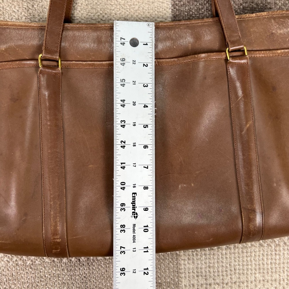 Vintage Coach Brown Leather Tote Bag Briefcase Made in USA 63158806 - Picture 9 of 9